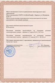 Лицензия на проведение экспертизы